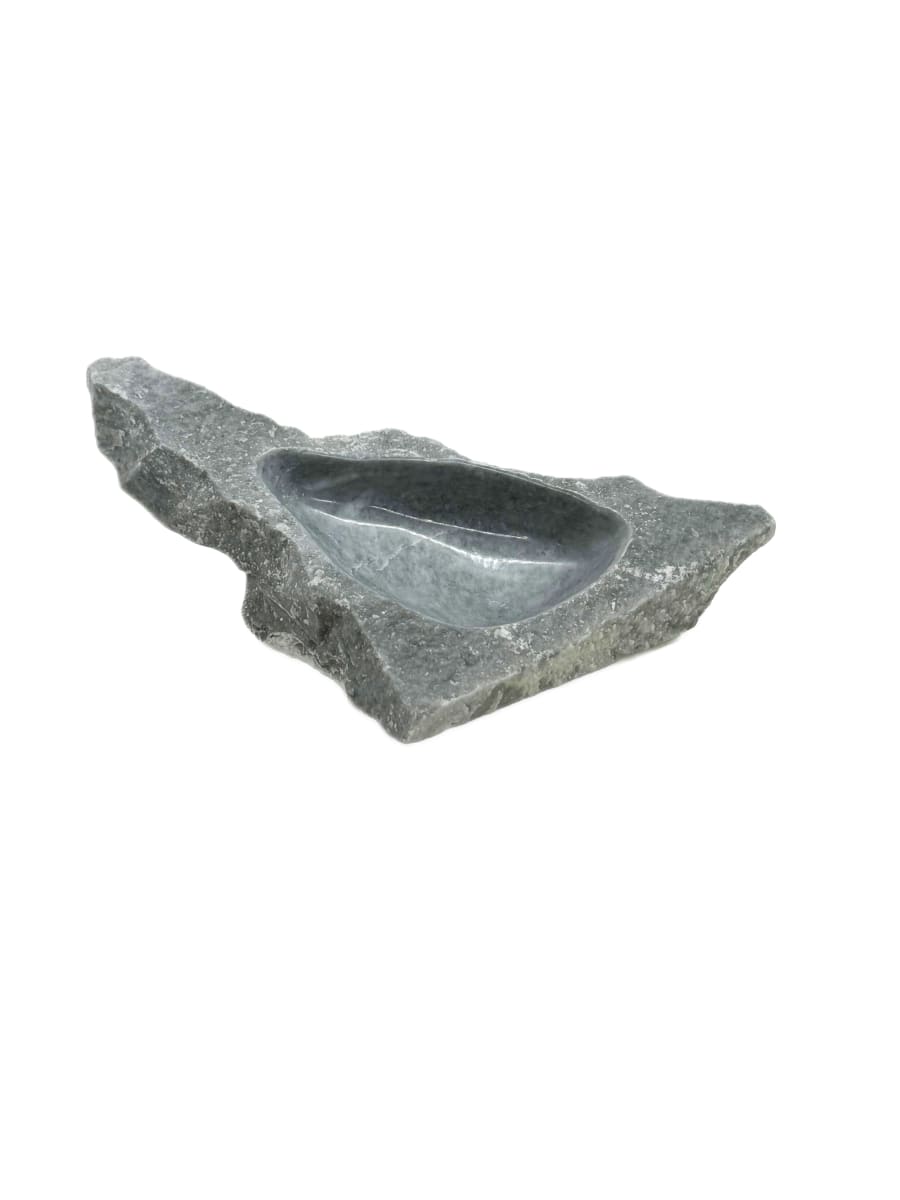 STONE CENTERPIECE / RARE GRAY YULE MARBLE by Robin Antar 