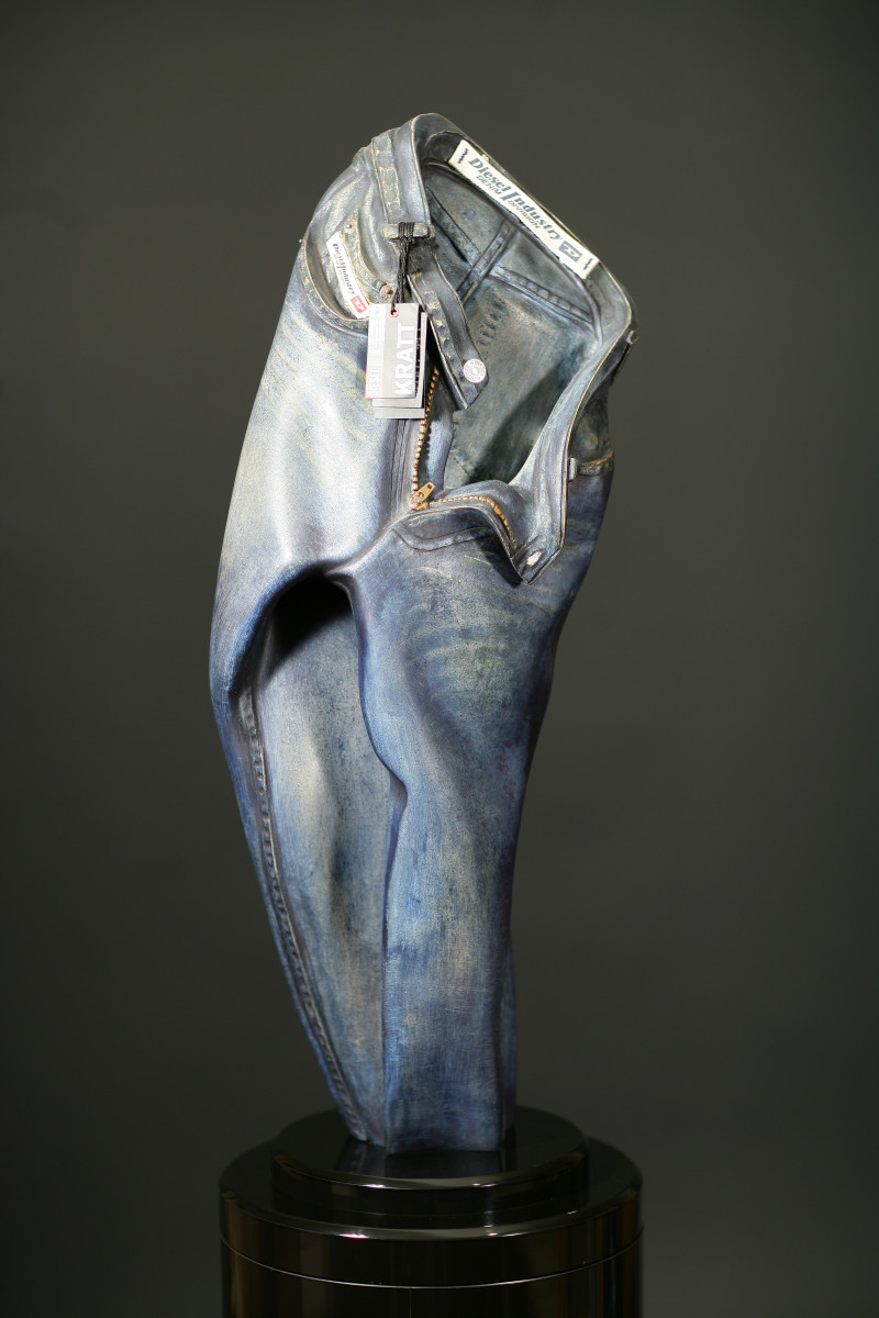 LIMESTONE SCULPTURE MY FAVORITE CLOTHES by Robin Antar 