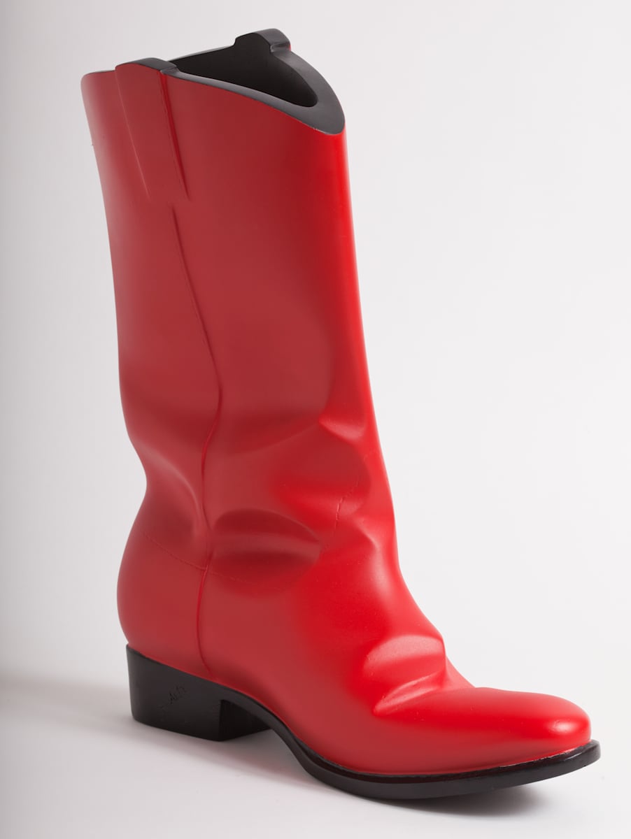 2red riding boot with serif- 24/200 by Robin Antar, Image 1.