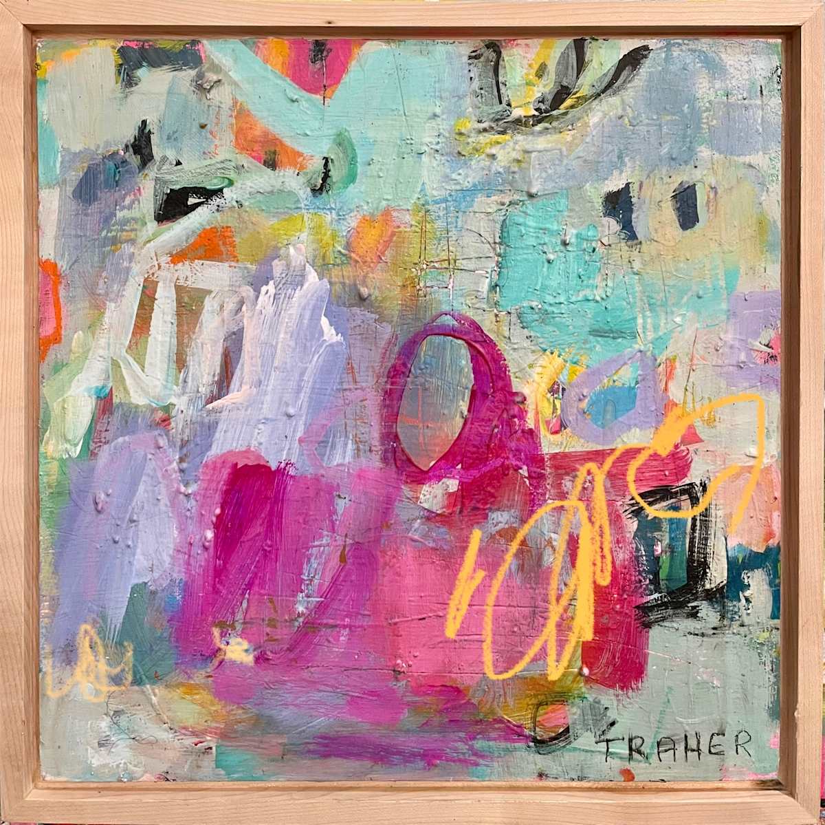 All My Songs by Miriam Traher  Image: I woke up, chose joy, and let the rest catch up. This canvas is a dynamic, vision tof a perfect creative day, where the rules are tossed and the only agenda is the pure, unfiltered, dazzling freedom and what's for dinner. 