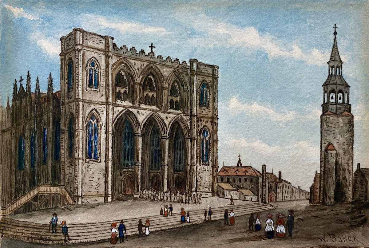 Place d'Armes, Montreal by Walter Baker (1859 - 1912) 