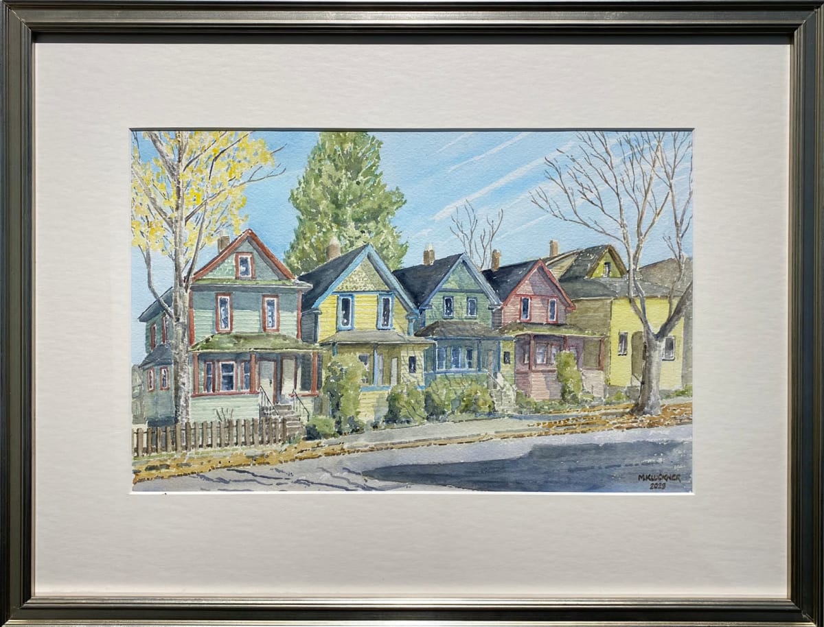 Colourful Houses on Victoria Drive by Michael Kluckner 