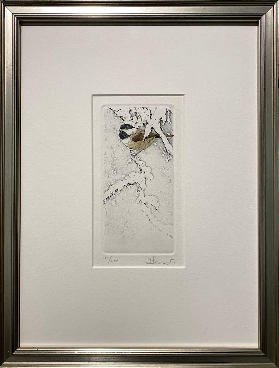 Chickadee in the Snow by Don Li-Leger (1948-2019) 