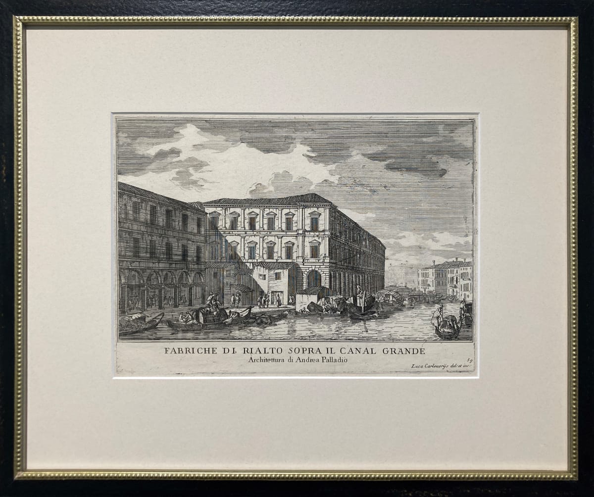 Fabriche Di Rialto Sopra Il Canal Grande, Architettura di Andrea Palladio by Luca Carlevaris (1663-1730) 