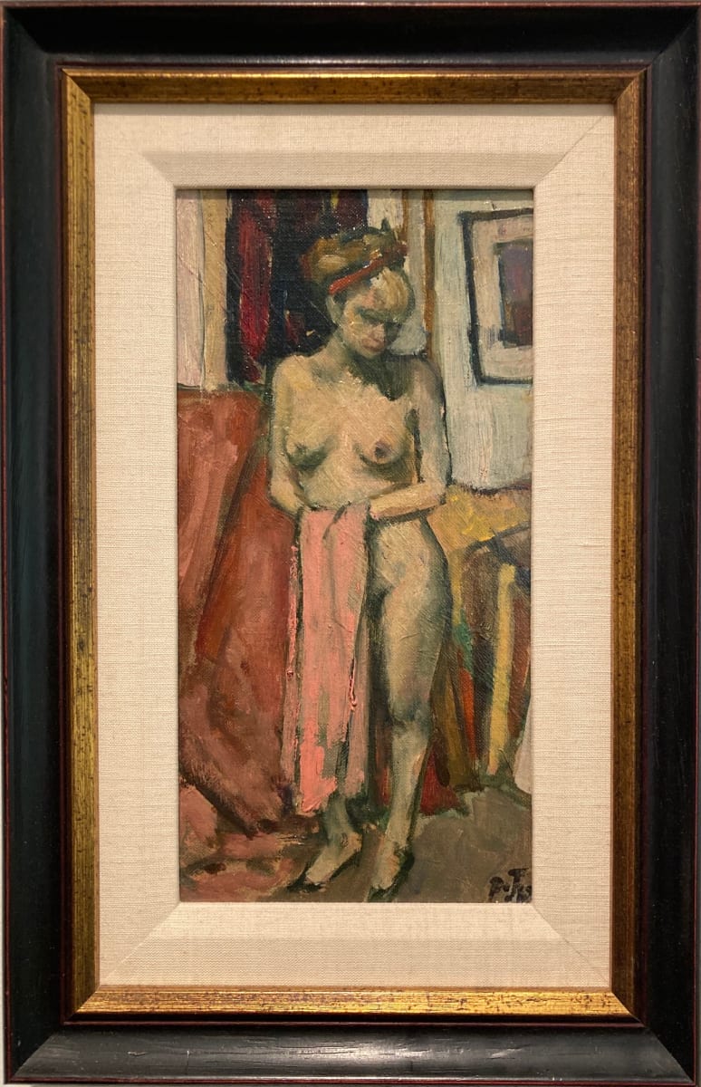 Nude (with a towel) by Llewellyn Petley-Jones (1908-1986) 