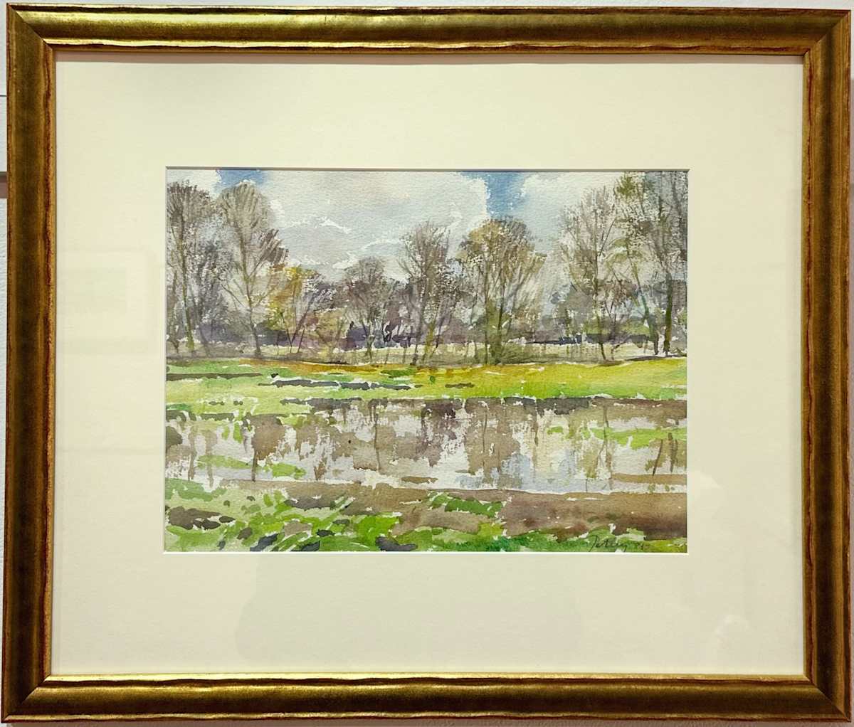 The Lake in Spring by Llewellyn Petley-Jones (1908-1986) 