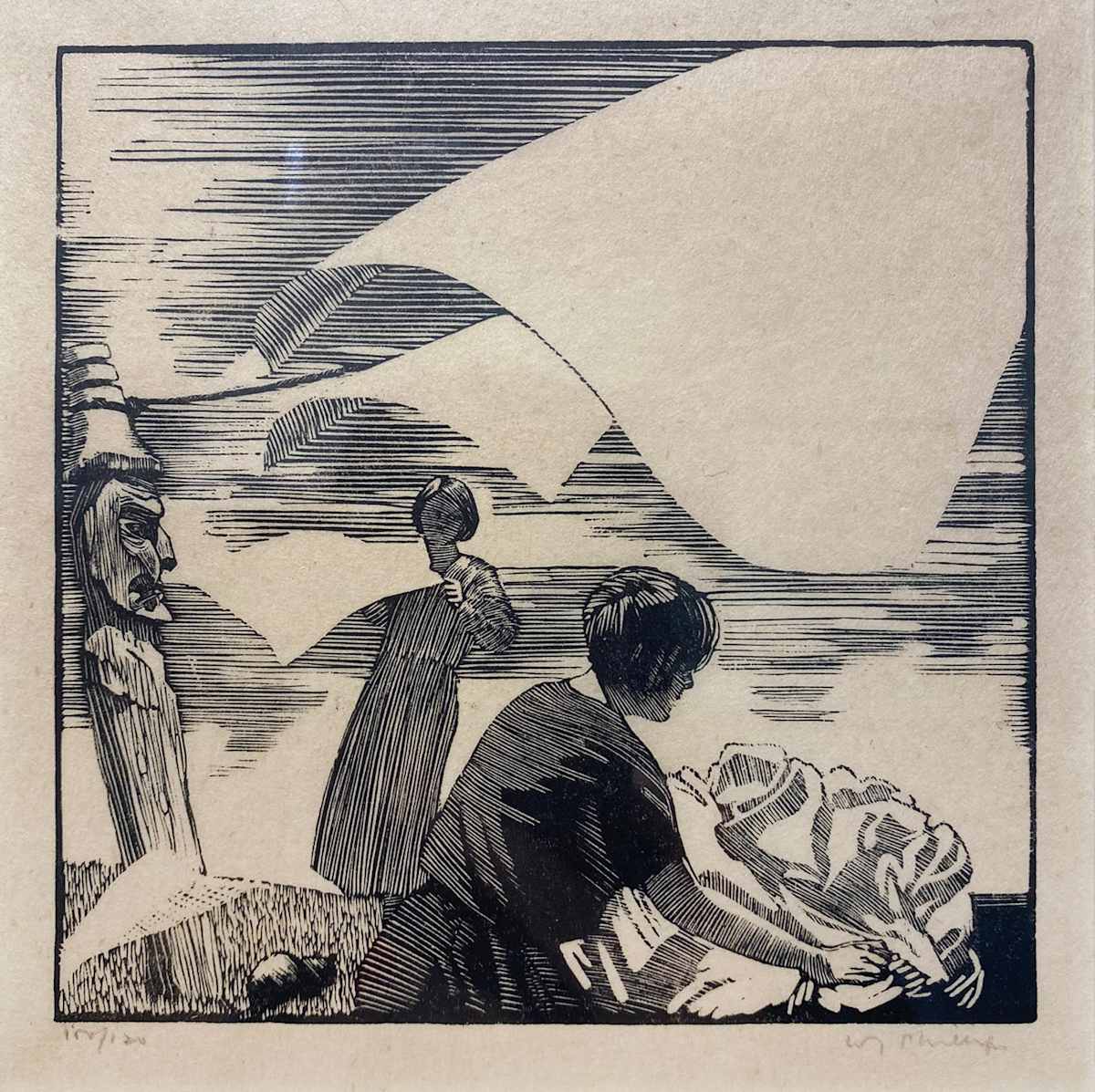 The Clothes Line, Mamalilicoola by Walter J. Phillips (1884-1963) 