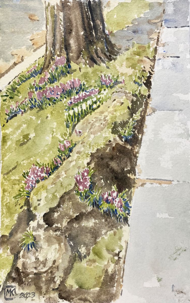 Flowers Breaking Through by Michael Kluckner 