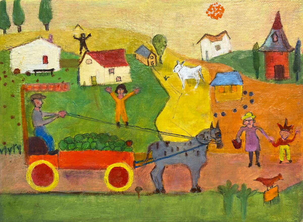 Zadie Still Selling Watermelons by Marie H Becker 