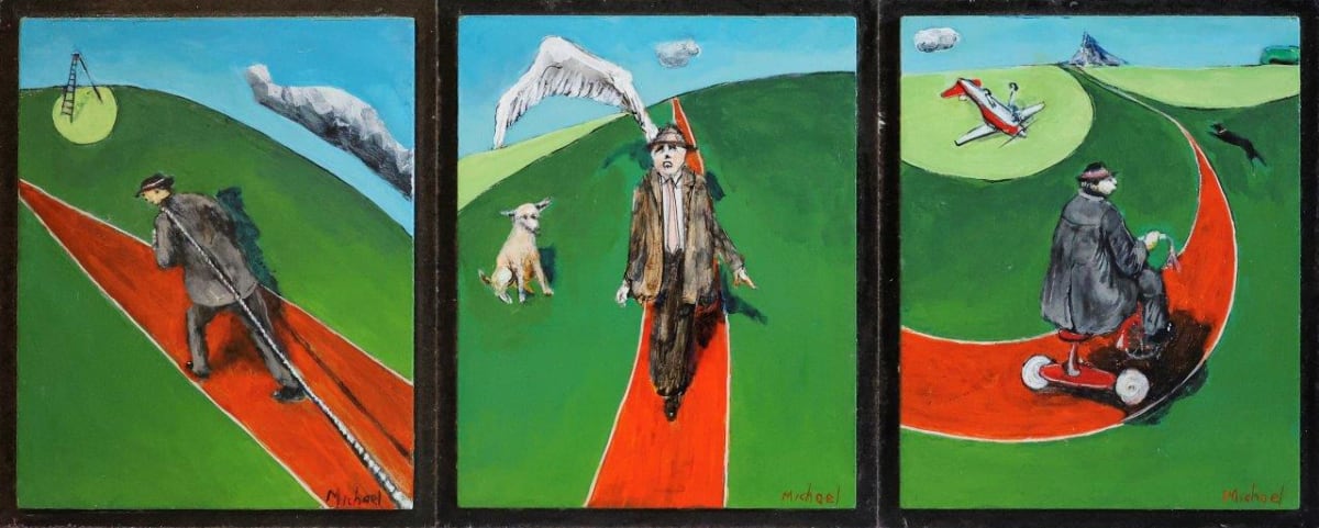 Modern Problems (Triptych) by Michael Hermesh 