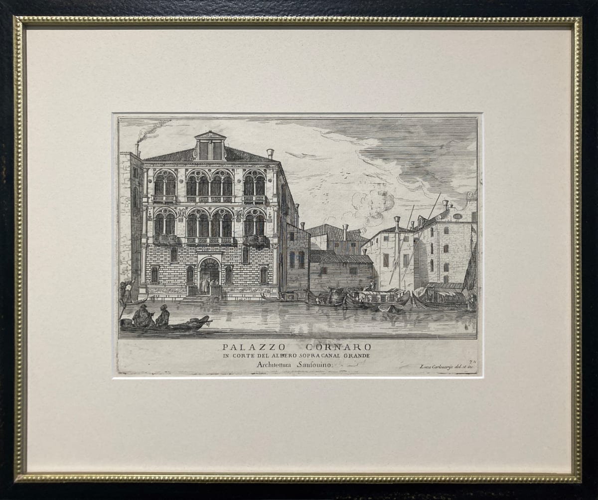 Palazzo Cornaro, In Corte Del Albero Sopra Canal Grande, Architettura Sansovino by Luca Carlevaris (1663-1730) 