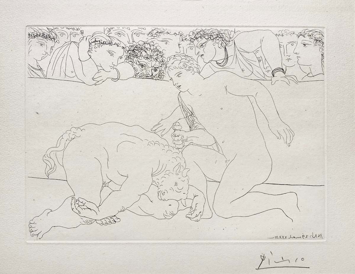 Minotaur Vaincu by Pablo Ruiz Picasso (1881 - 1973) 