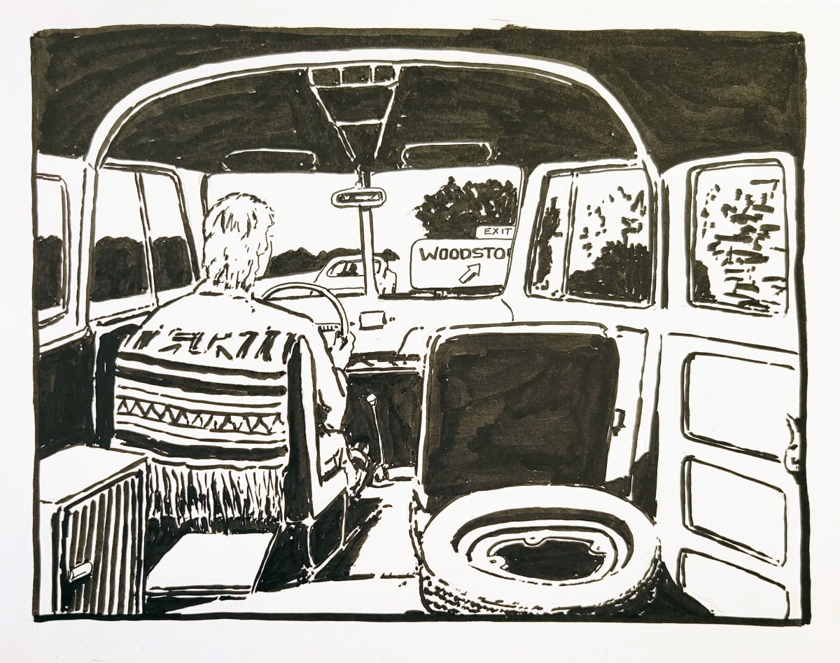 "Finally on the road with my own wheels and a place to sleep..." by Michael Kluckner 