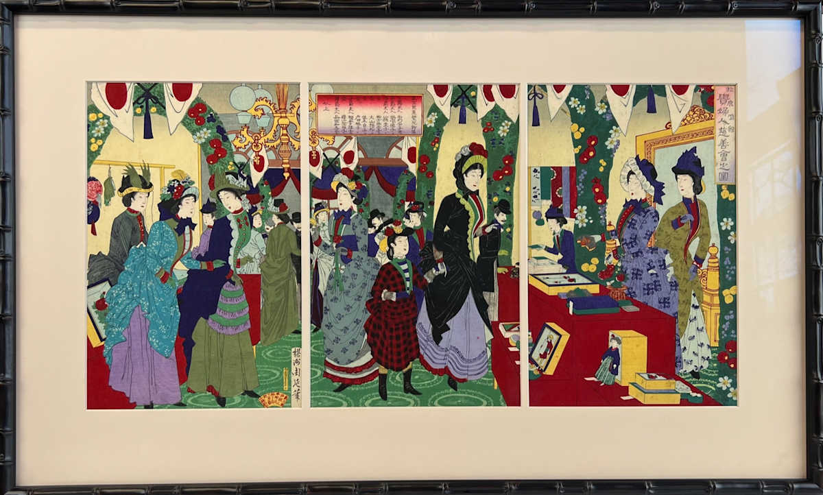 Japanese Women in Modern Dress by Toyohara Chikanobu 