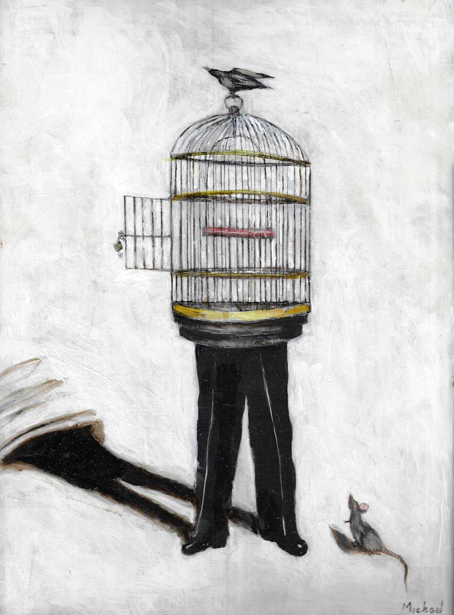 "I am a cage, in search of a bird"-Franz Kafka by Michael Hermesh 
