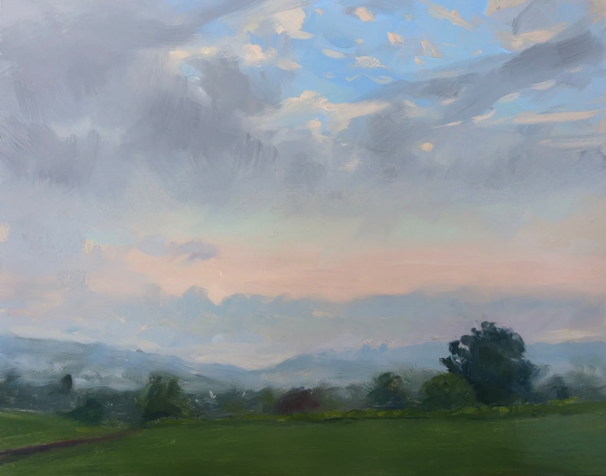 Fog LIfting, Sunrise by Laurie Maher 