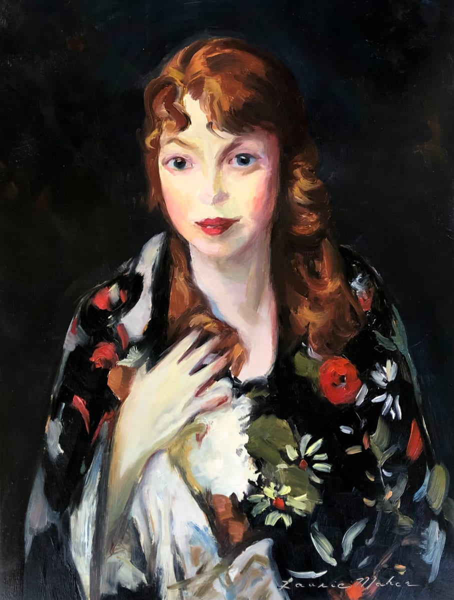 Edna Smith in a Japanese Wrap - After Robert Henri 