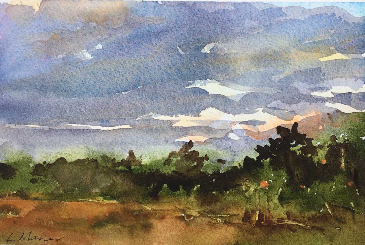 Sunset from Parking Lot in Basking Ridge, Image 1.