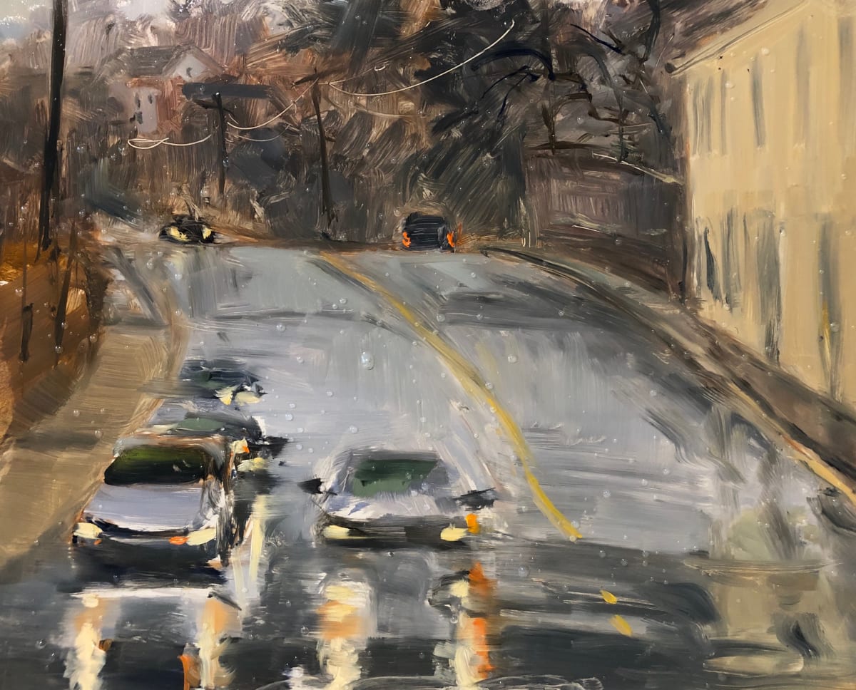 Rainy Intersection, Mt. Airy and Mine Brook Road by Laurie Maher 