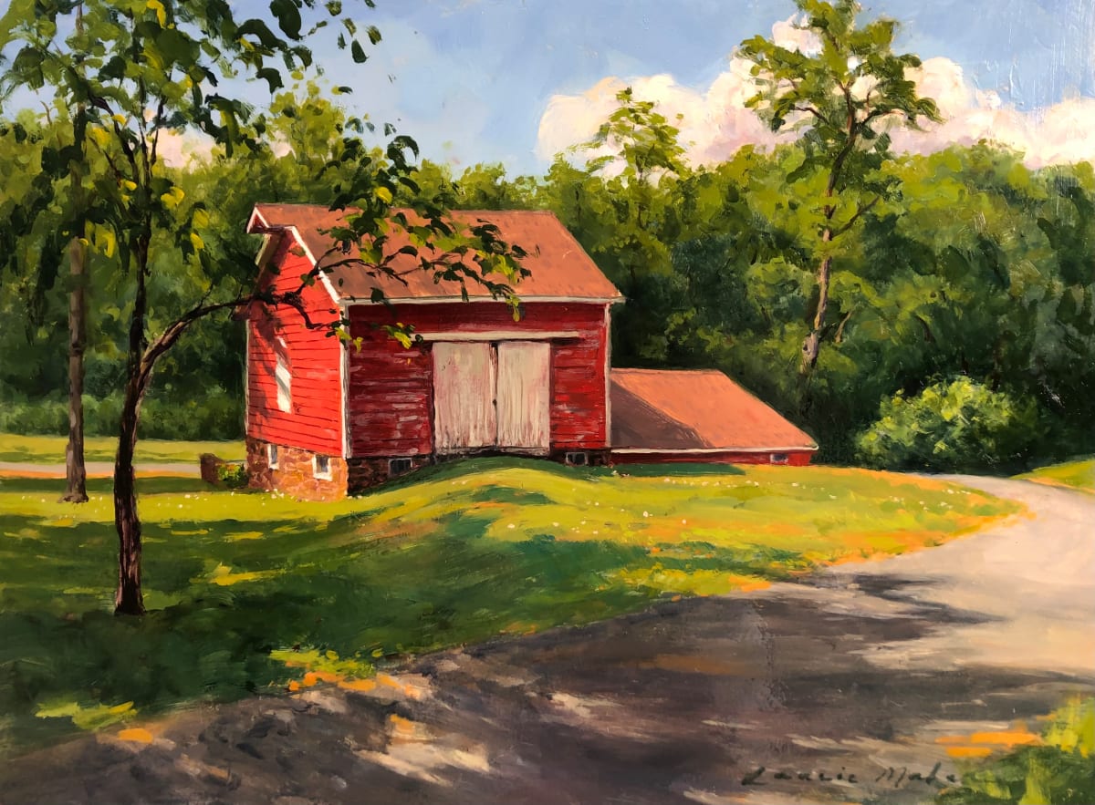 Sunlit Barn by Laurie Maher 