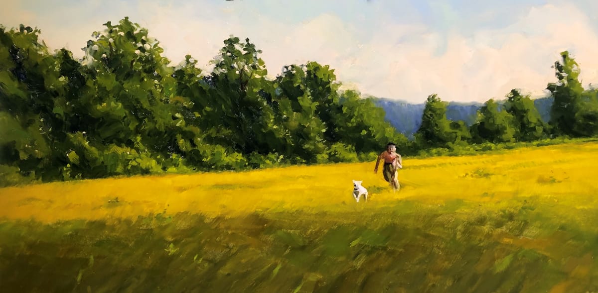 Dad and His Dog by Laurie Maher 