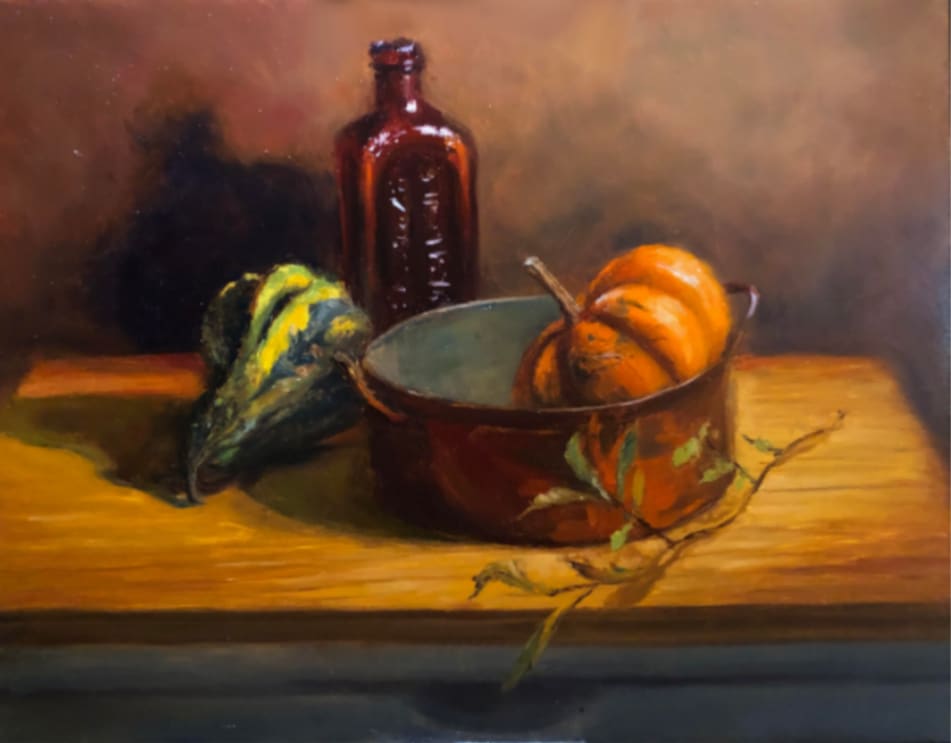 Still Life with Amber Bottle 