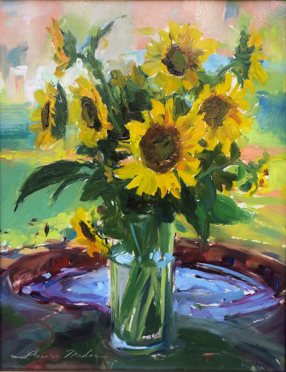 Sunflowers in the Shade  Image: Did this in a "quick Draw" competition in Easton (2 hours)