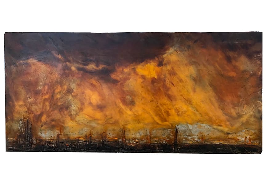 Encaustic Landscape ( Untitled , Large #1)  2021, Image 9.