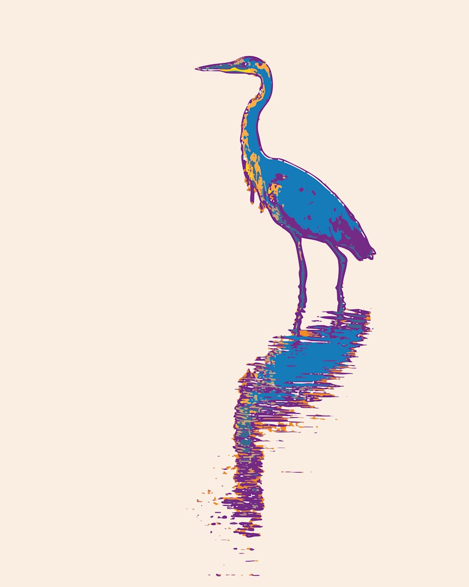 Wading, Mt Sinai NY by Don Leverich 