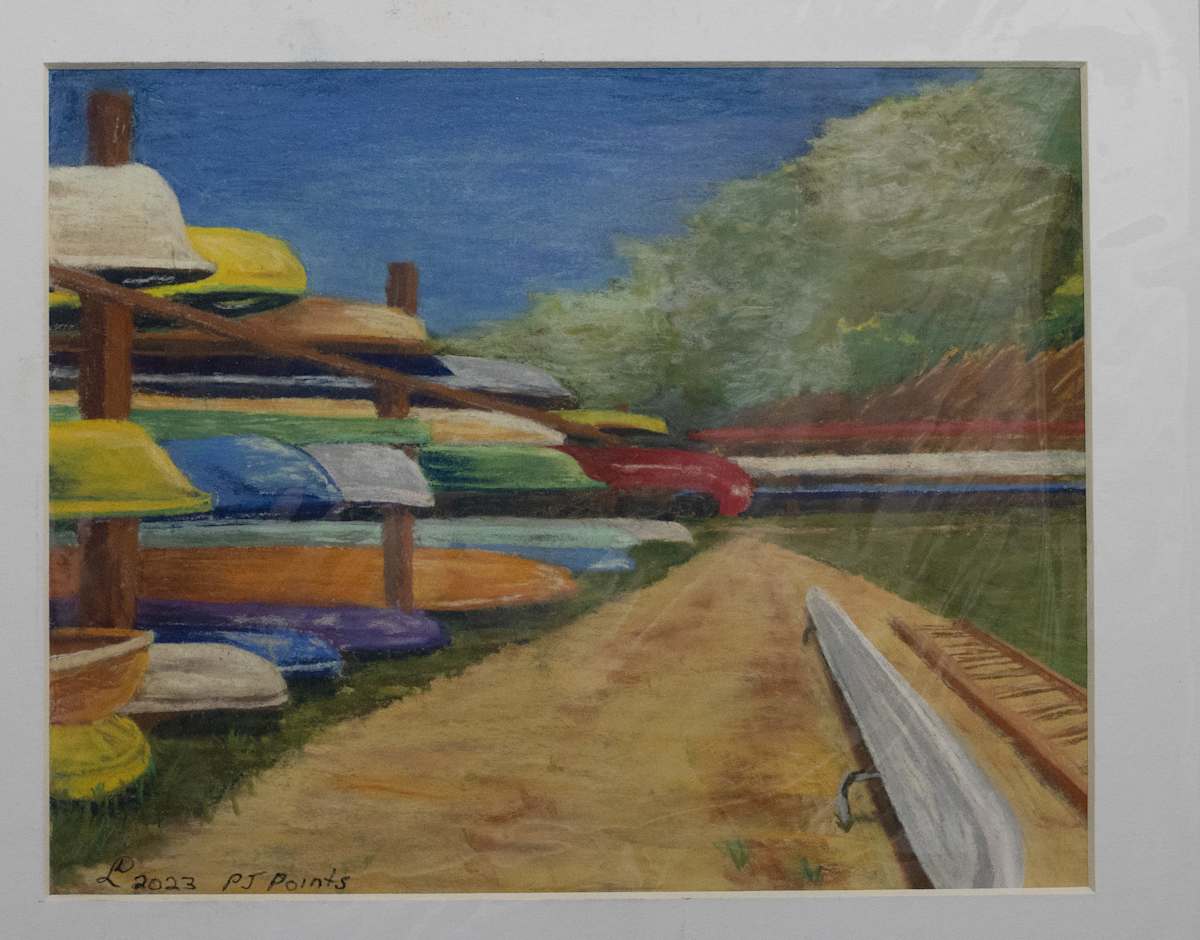 PJ Points by Don Leverich  Image: Port Jefferson NY kayaks racked and ready.