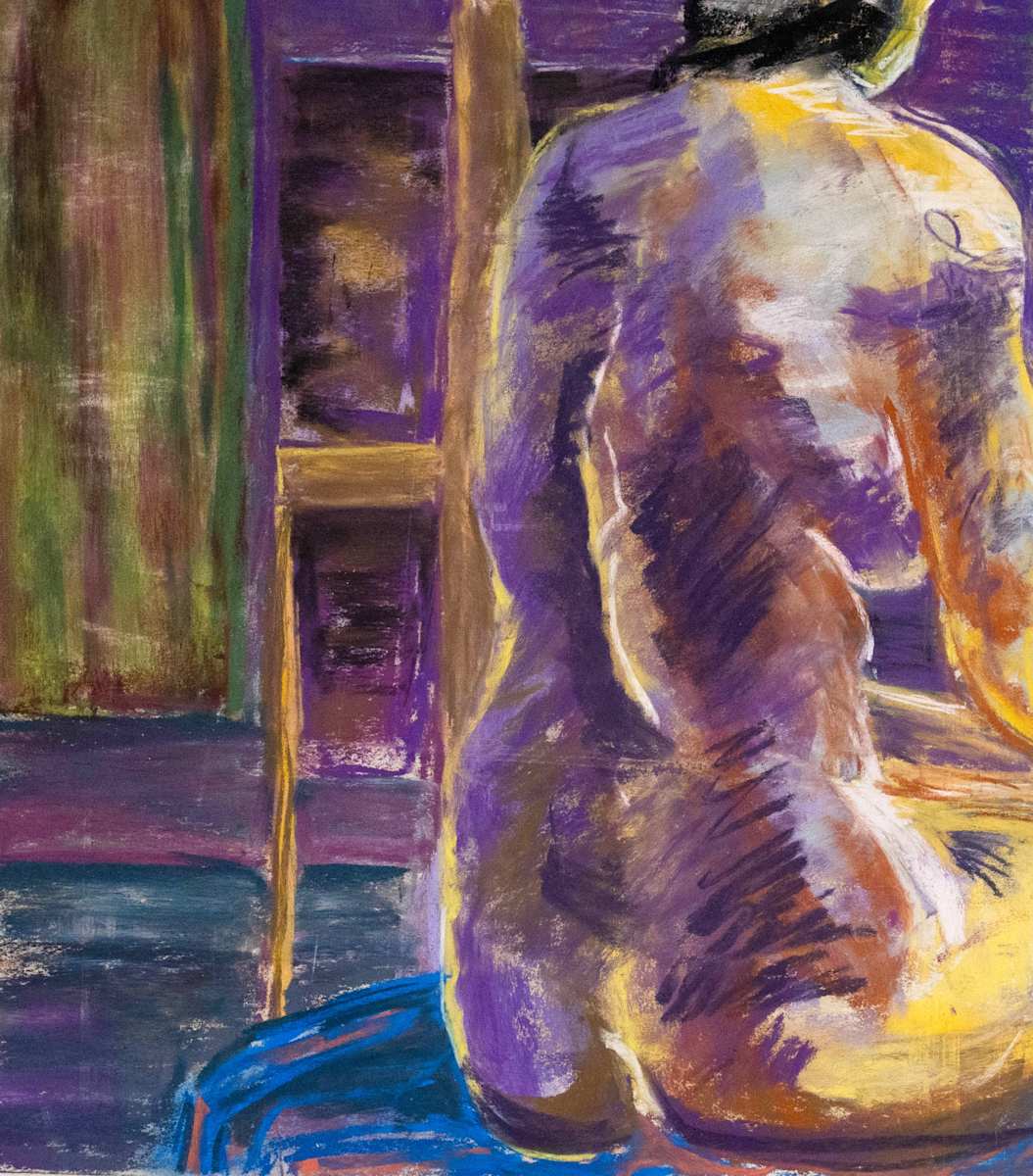 Back by Don Leverich  Image: The model relaxes for a bit.