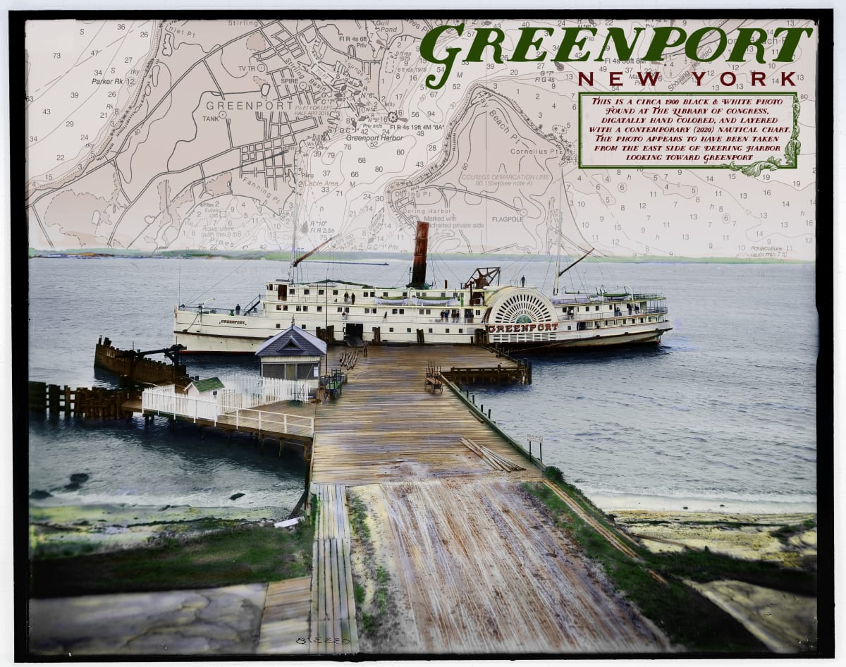 Greenport Steamer Circa 1899 by Don Leverich 