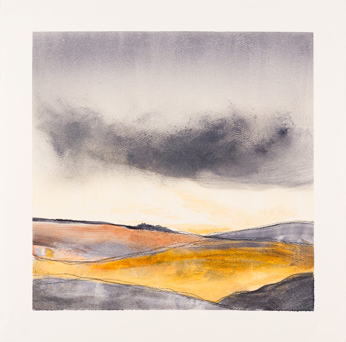 Cloud over the fields by Cath Smith 