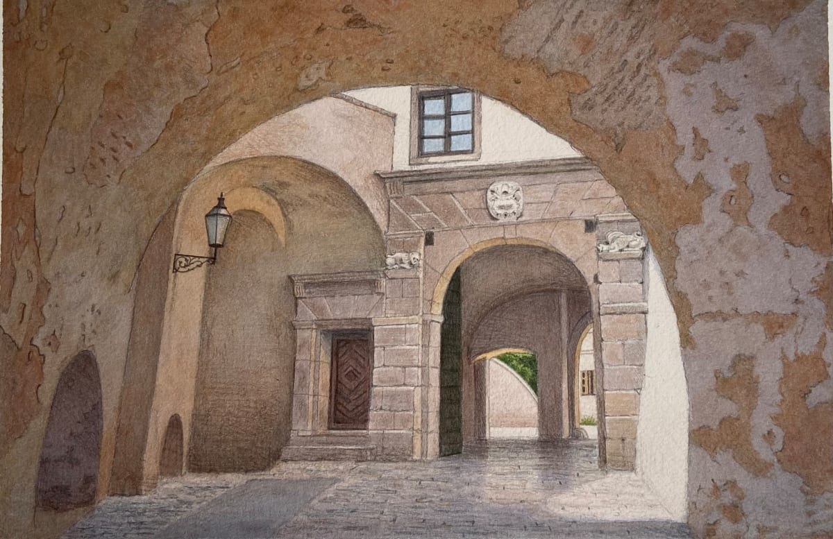 Nitra Castle Entrance  Image: Limited edition Professional Art Prints of this work are available for purchase 
