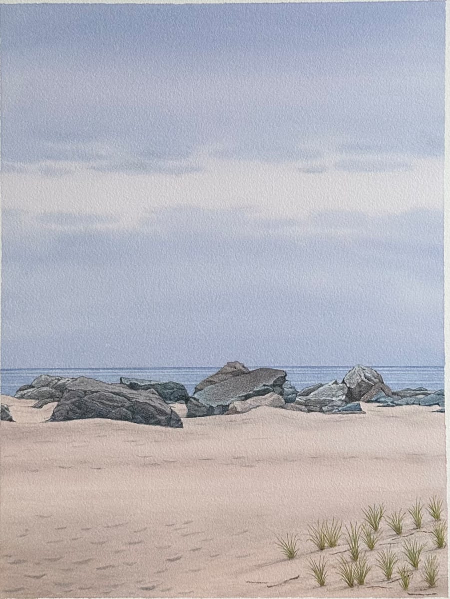 Beach View with Rocks by Tatjana Garibaldi  Image: Beach View with Rocks by Tatjana Garibaldi