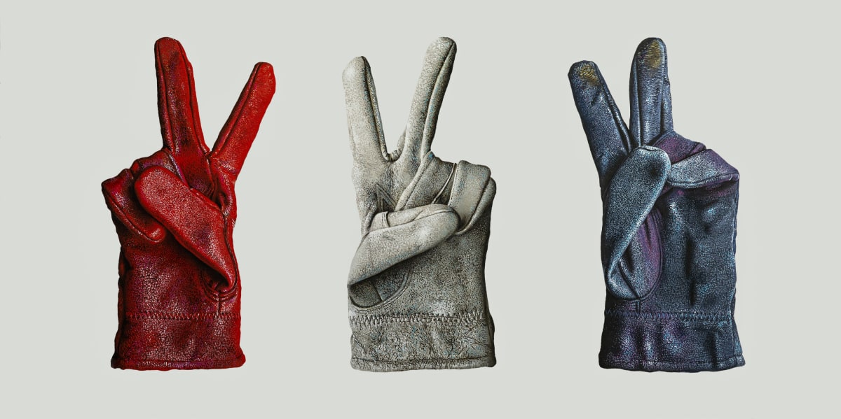 Peace, Glove, and Happiness by Nadine Robbins 