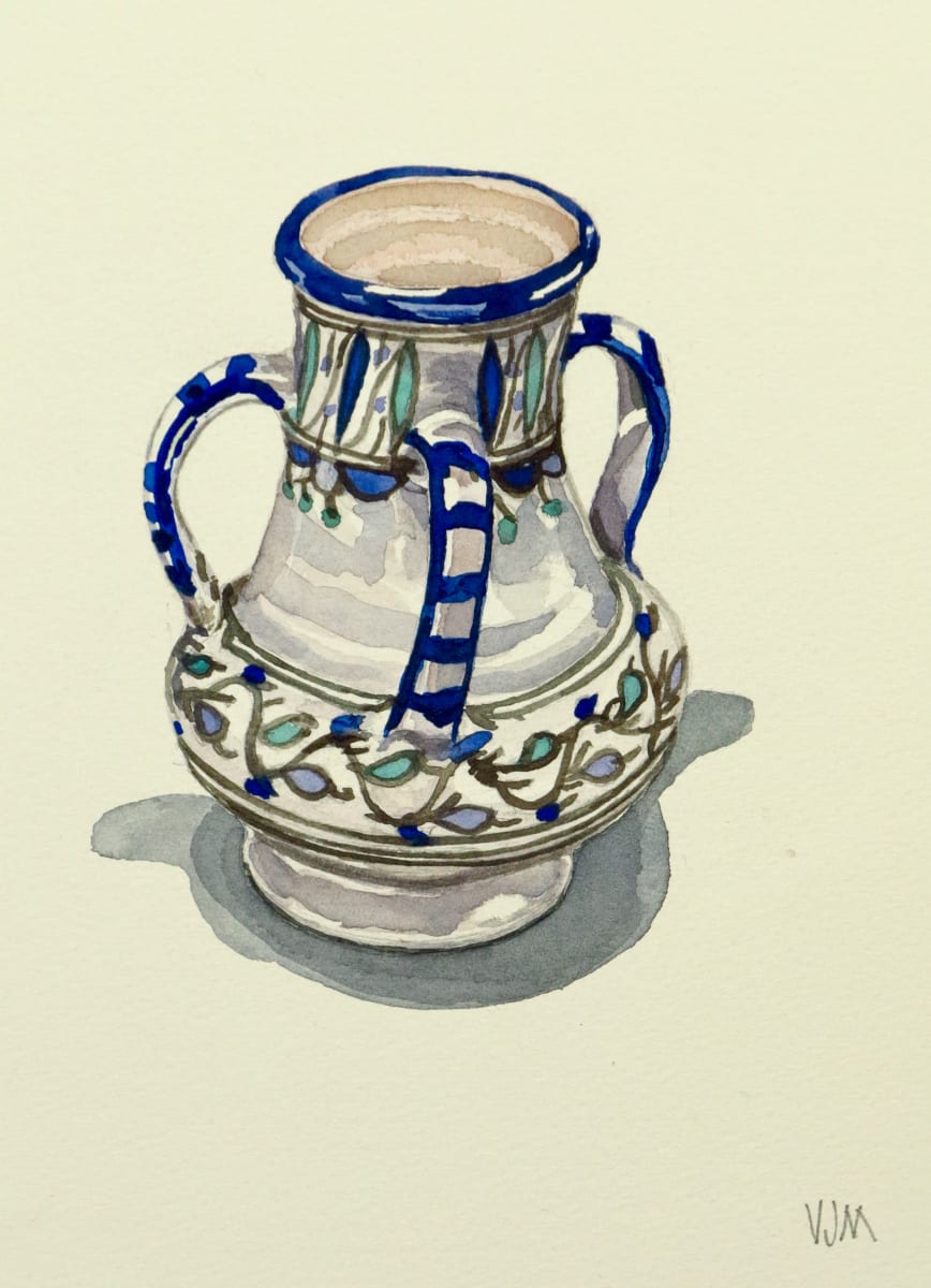 Blue Vase by Vincent Matthews SGFA, Image 1.