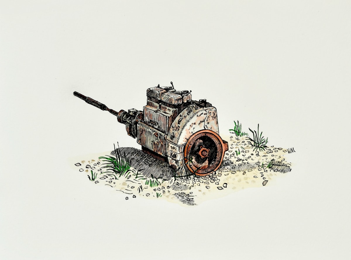 Old Boat Engine by Vincent Matthews SGFA, Image 1.