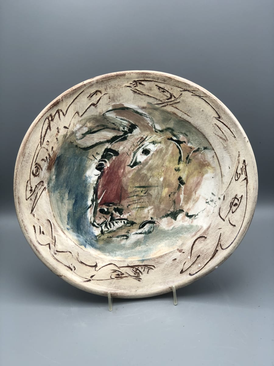 Platter with Ambiguous Creature and Fish by Ron Meyers, Image 2.