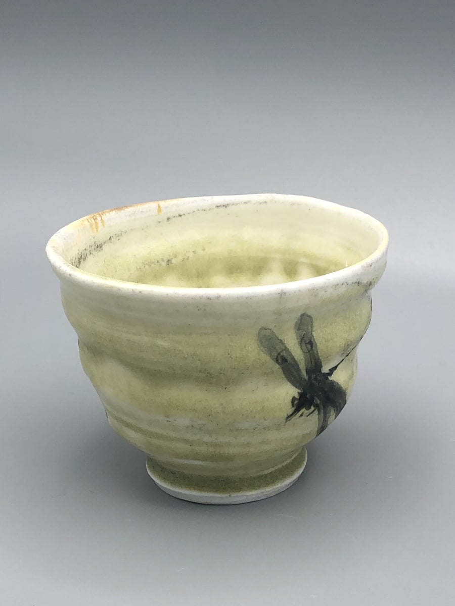 Insect Tea Bowl 1 (Dragonfly) by Caroline Bottom Anderson 