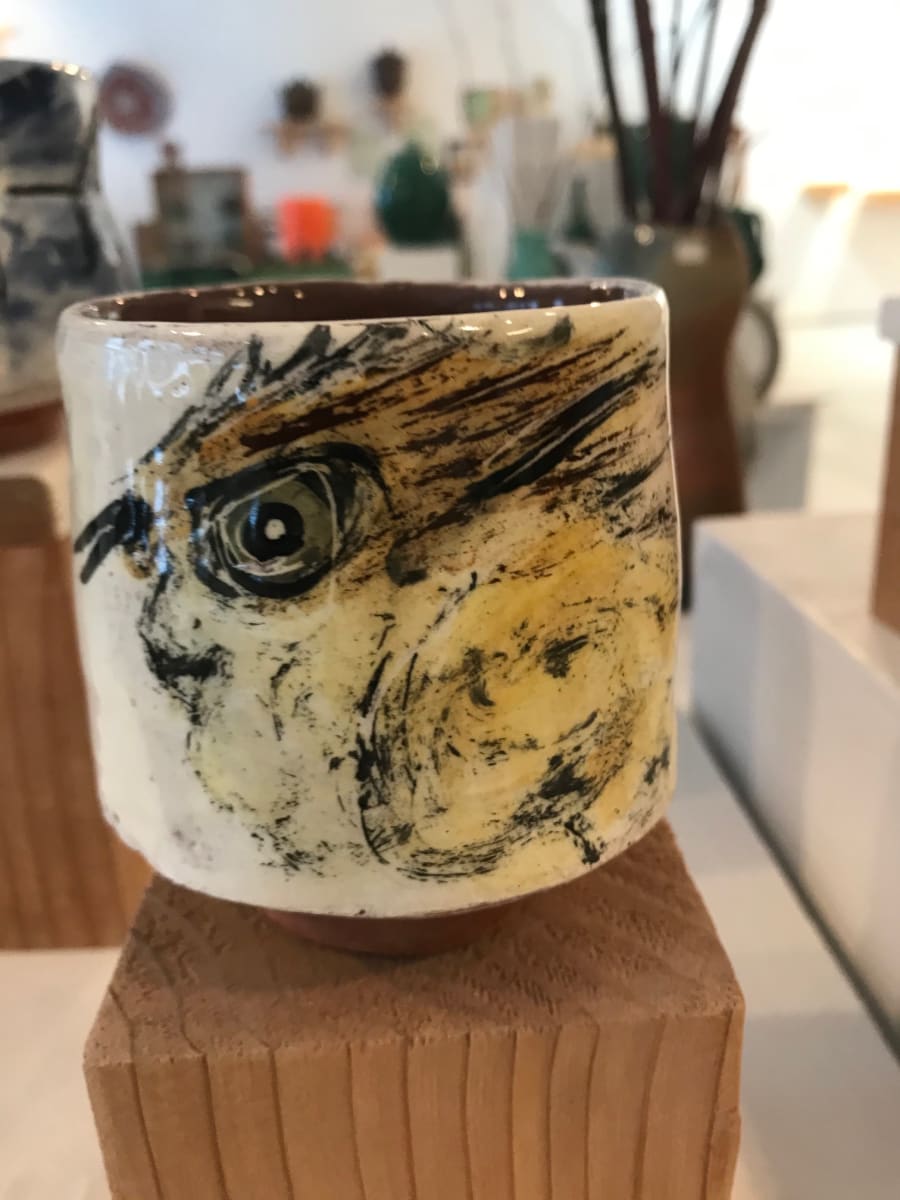 Bird Yunomi with Double Fingermarks by Ron Meyers 