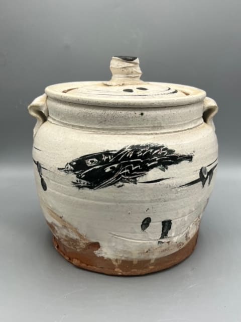Fish Cookie Jar with Lid by Ron Meyers, Image 4.