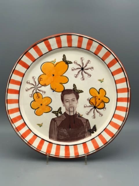 Harry Styles Dinner Plate by Wes Harvey 