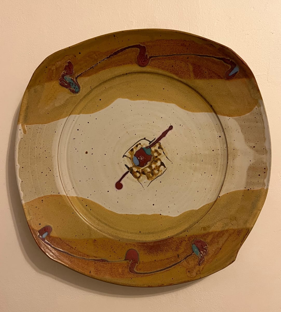 Huge Wall Platter by Robert Crystal, Image 1.