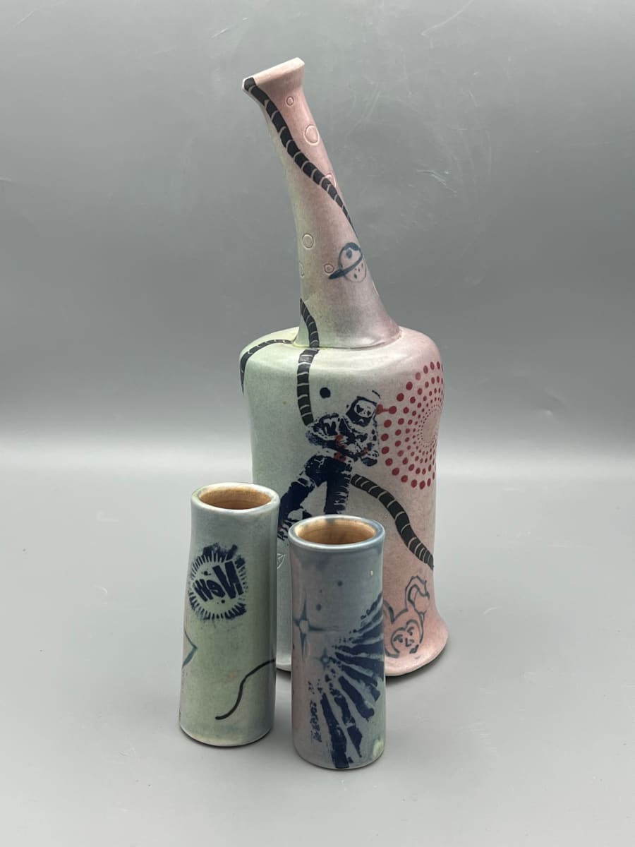 Sake Set with Pourer and Two Cups by Thomas Bumblauskas, Image 7.