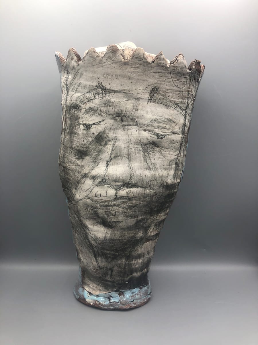 Sad Face and Sunshine Pillar or Sculpture by Caleb Paul 