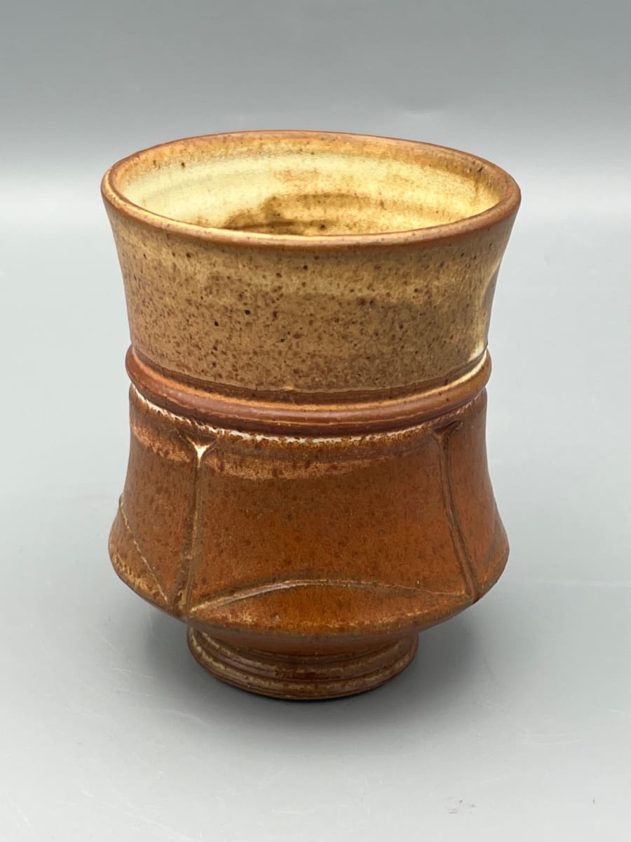 Brown Yunomi with Distinct Markings 
