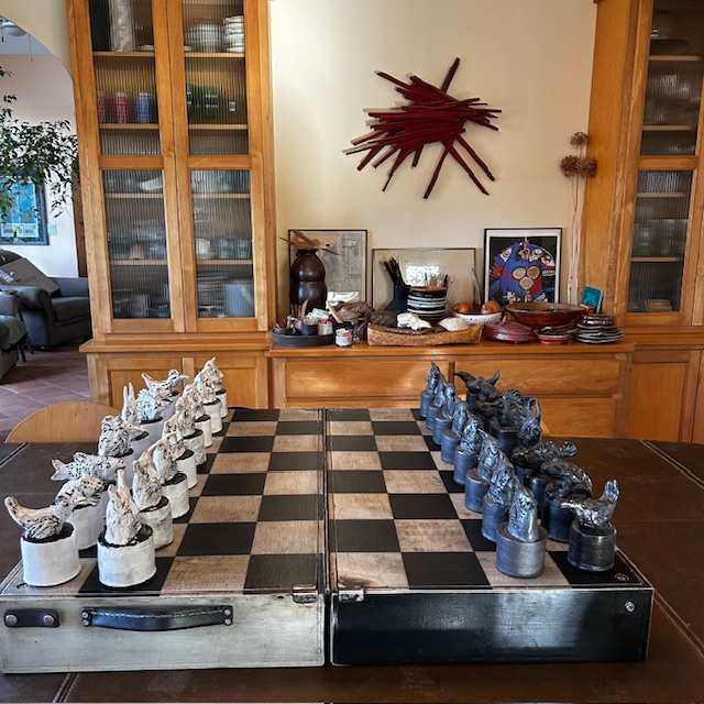 Ron Meyers Chess Set & Board by Ron Meyers 
