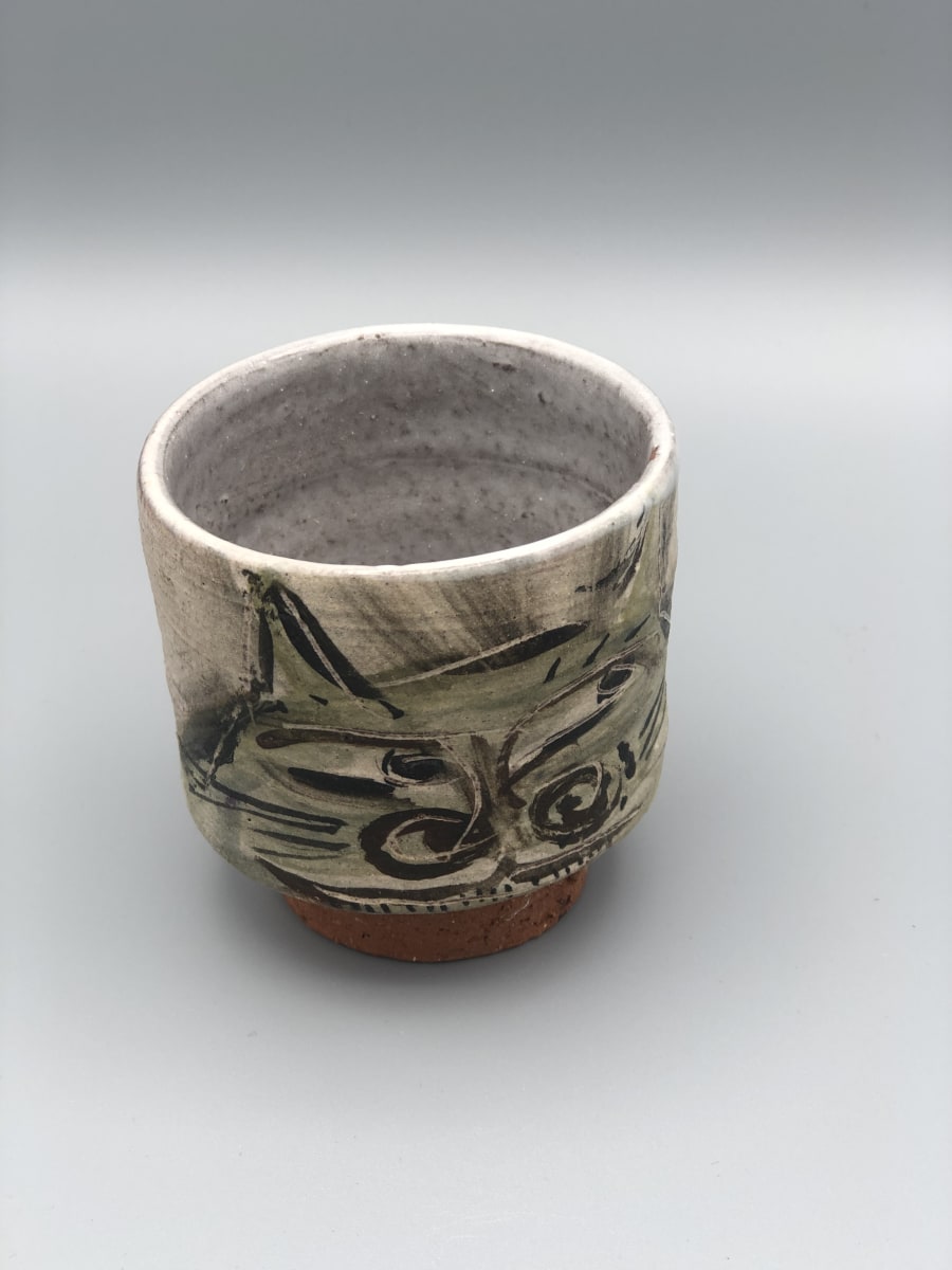 Vintage Cat Yunomi by Ron Meyers 