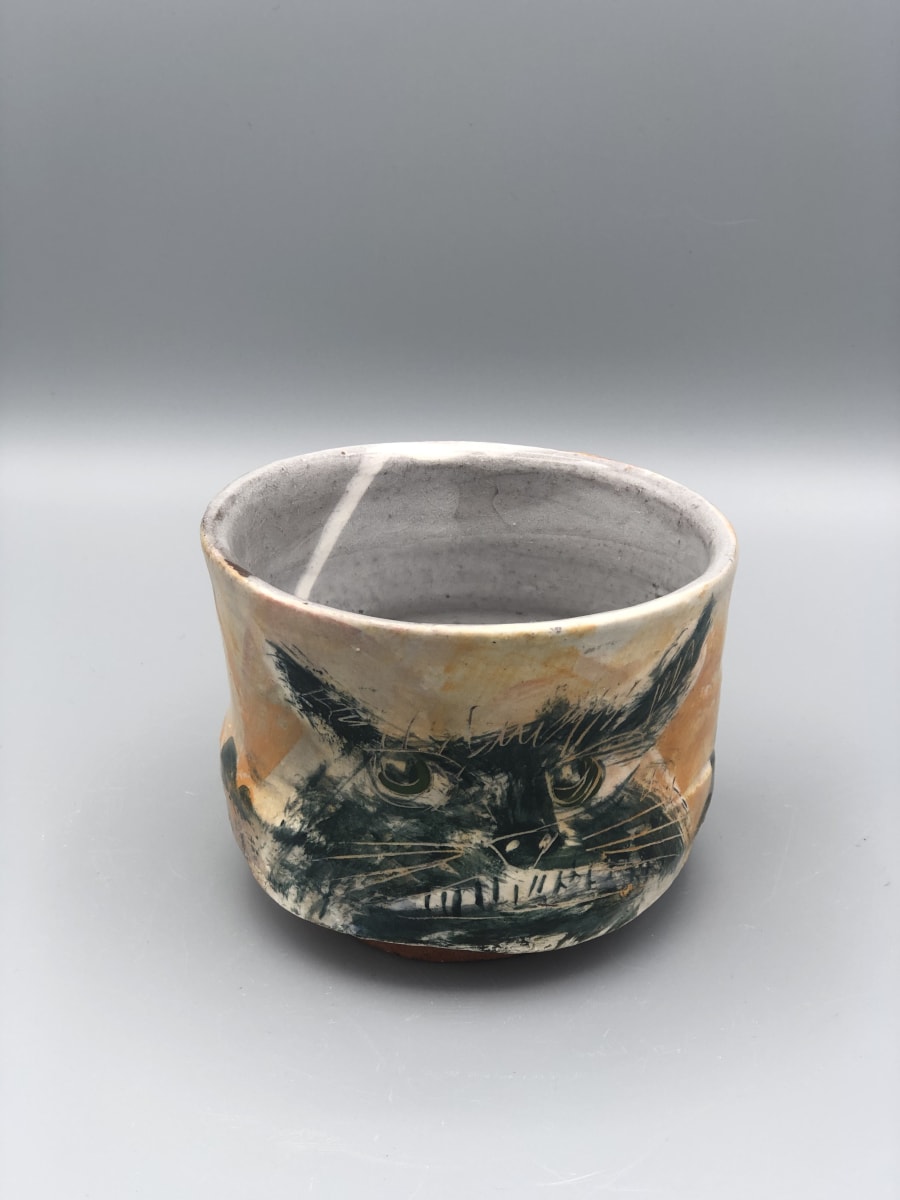 Cat Tea Bowl by Ron Meyers 
